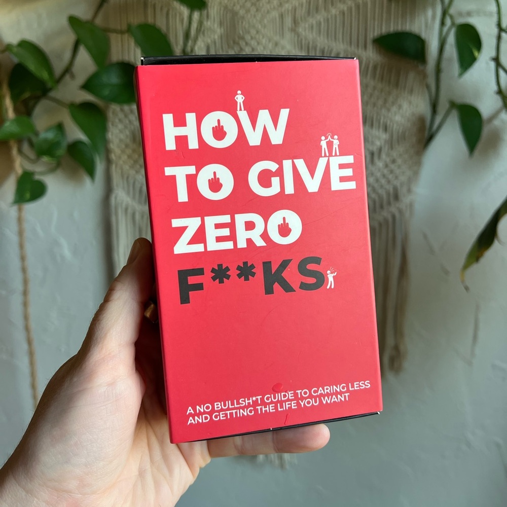 How to Give Zero Fks Card Deck Gift Republic Funny Motivation & Self-Help Game